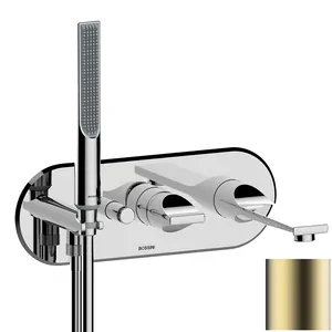 Смеситель для ванны/душа Bossini Z00554043 встраиваемый, длинный излив, внеш.часть сат.золото