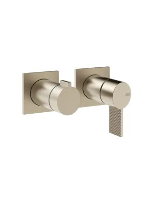 Смеситель для душа Gessi внешняя часть, 2 выхода, никель браш. 73638.149