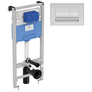 Инсталляция Ideal Standard для унитаза с клавишей хром R020467+R0108AA