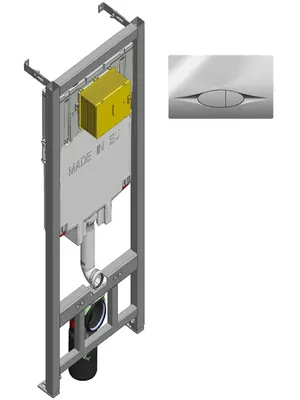Инсталляция для унитаза Jacob Delafon E21822-CP (1090х500) клавиша смыва, 2 режима, хром