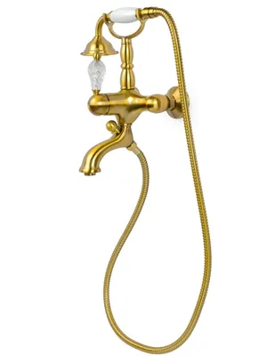 Смеситель Boheme 303-CRST для ванны/душа, настенный, однозахв, лейка 1 режим, бронза