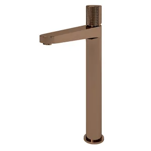 Смеситель для раковины WasserKRAFT 8803H однозахватный, высокий излив, цвет: розовое золото