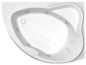 Ванна акриловая Акватек 158х120 правая, аэромассаж, пневмоуправление