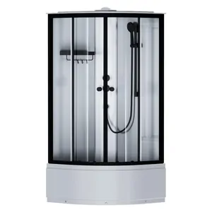 Душевая кабина AM.PM Deep 900х900х2060 стекло прозрачное, профиль черный мат. W94C-401A-090BT