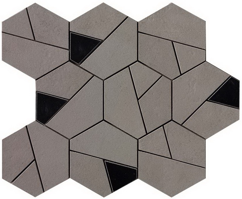 Boost Smoke Mosaico Hex Black 25x28,5 матовая