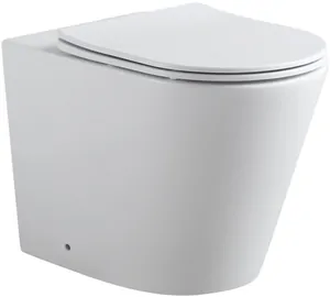 Унитаз приставной Aquanet 2.0 F безободковый, тонкое сиденье микролифт, белый