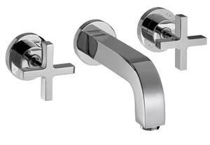 Смеситель Axor 39313 для умывальника двухзахватный, на 3 отверстия, внешняя часть, хром