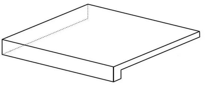 ступень Marvel Stone Bianco Dolomite Scalino Ang. Sx 33x33