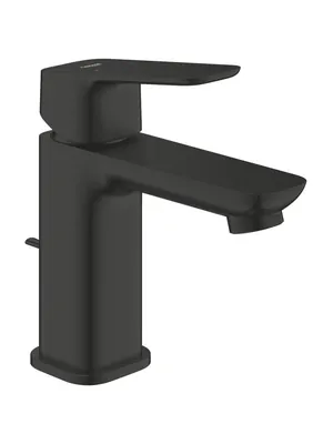 Смеситель для раковины Grohe однозахватный, низкий излив 86мм, цвет: черный матовый 1016942430