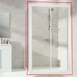 Душевая дверь HUPPE Alpha2 1200х1900 раздвижная, профиль белый/стекло прозрачное A22302.055.321