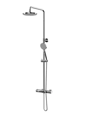 Душевая система Paini 09CR687THD250F3D110 термостат, фиксир. излив, круг. верх./руч. душ, хром
