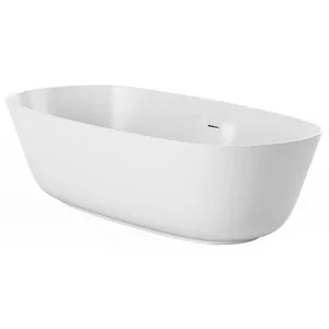 Ванна Antonio Lupi 1850х900х500 отдельностоящая, овальная с обвязкой, Cristalplant, цвет: белый