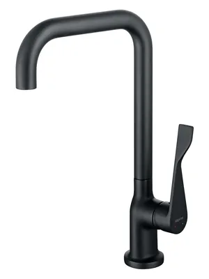 Смеситель для кухни Aquatek AQ1083MB однозахватный, поворотный излив 320,3мм, черный матовый