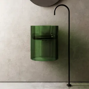 Раковина подвесная ABBER 422x422x500 круглая, зеленая AT2704Emerald