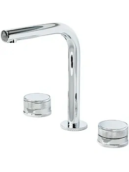 Смеситель Boheme 152-CR-PR для раковины, на 3 отверстия, двухзахватный, хром