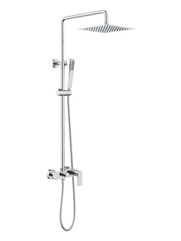 Душевая система Aquatek AQ2465CR для душа, однозахватный, верхний и ручной душ, цвет: хром