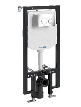 Инсталляция для унитаза WasserKRAFT с клавишей смыва, цвет: хром 56TLT.010.ME.CH02