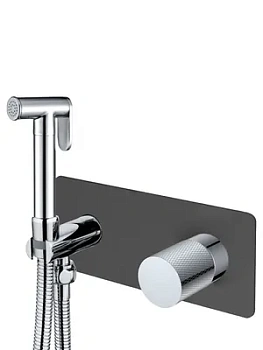 Смеситель Boheme 127-BCR.2 встраиваемый, с гиг душем, однозахв, ручка:touch, черный+хром