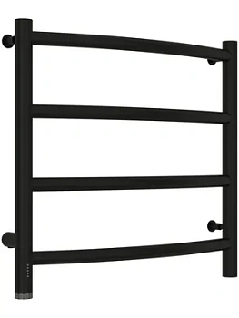 СУНЕРЖА Полотенцесушитель 500х500 черный матовый, левый, 31-0830-5050