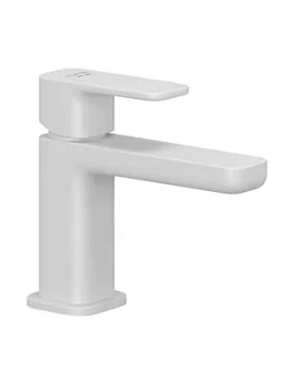 Смеситель для раковины KLUDI однозахватный 48х130х125, донный клапан, белый мат. 422665375