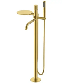 Смеситель Boheme 129-MG.4 для ванны/душа, напольный, однозахв, с ручным душем, золото мат