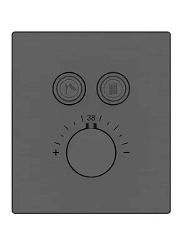 Смеситель для душа Vincea 142х158 встраиваемый,термостат.,без излива,вороненая сталь VSCV-321TGM