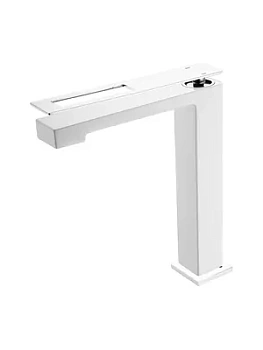 Смеситель Boheme 142-WCR для раковины, на 1 отверстие, однозахватный, белый+хром