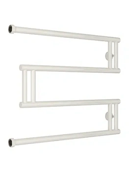 СУНЕРЖА model "M+" Полотенцесушитель 500x650 нержавеющая сталь, верт. подключение, белый