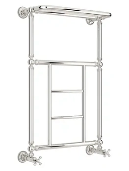 СУНЕРЖА 1452 Полотенцесушитель 860х500 нерж.сталь, с полкой, нижнее подкл. 00-0282-8650
