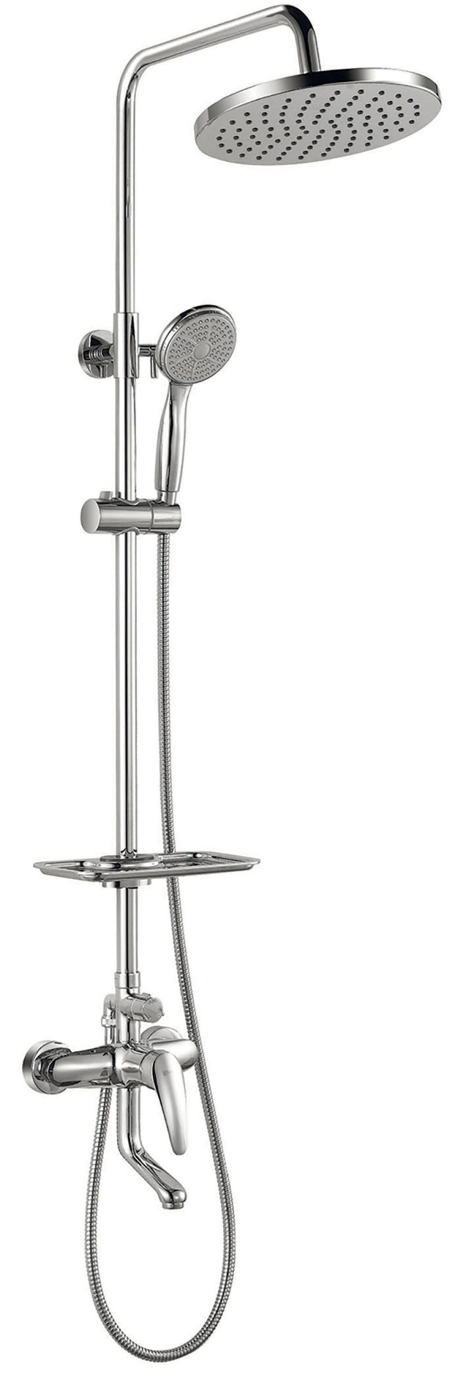 Душевая система Lemark LM0462C смеситель ванна/душ, верхний душ 250мм, лейка 100мм, хром