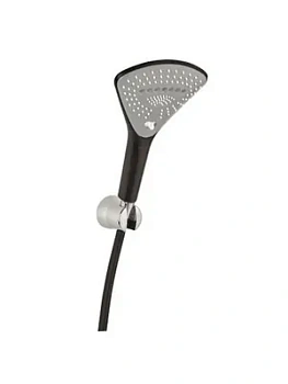 Душевой гарнитур KLUDI 3S лейка 3 режима, шланг 1250мм, держатель, матов.черный/хром 6775087-00