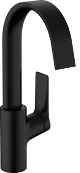 Смеситель Hansgrohe 75032670 для раковины, поворотный излив 210, матовый черный