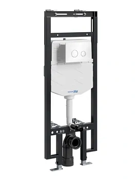 Инсталляция для унитаза WasserKRAFT с клавишей смыва, белый/хром 58tlt.010.me.wh01