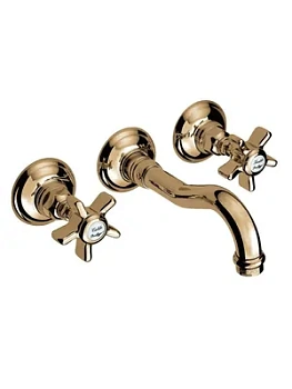 Смеситель для раковины Nicolazzi 185 мм,встраиваемый,двухзахватный,бронза 1477BZ18