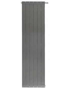 Дизайн-радиатор STOUT 2000 6 секций, алюм., бок.подкл. 3036 Вт, цвет 2676 cod.08 серый