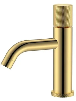 Смеситель Boheme 121-GG.4 для раковины, на 1 отверстие, однозахватный,ручка spirale, золото