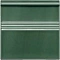 Modernista Rodapie Clasico C/C Verde Oscuro  15X15