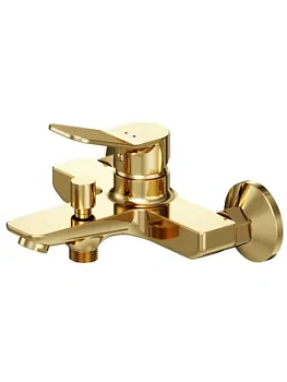 Смеситель AM.PM F85A10099 для ванны/душа, настенный, однозахватный, фиксированный излив,золото