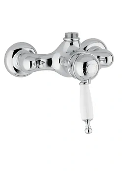 Смеситель для душа Migliore настенный, термостат, ручка белая, хром ML.OXF-6337.BI.CR