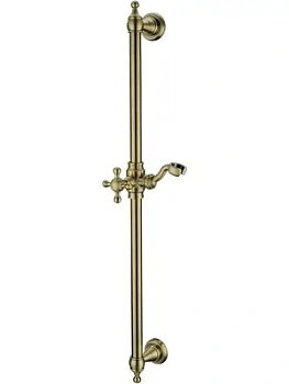 Душевая штанга Boheme 416 с держателем ручного душа, бронза