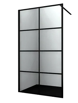 Душевая перегородка WasserKRAFT (900х2000) прозрачное стекло WasserSchutz/профиль черный 66W39