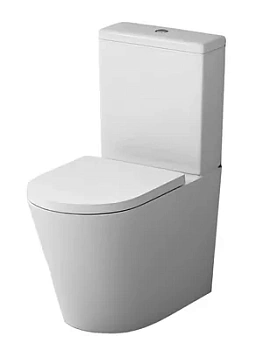 Унитаз-компакт AM.PM 375х840х640 безободковый, антивсплеск, сиденье микролифт, белый C8F8600SC