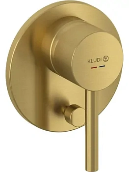 Смеситель KLUDI для ванны/душа,встраиваемый,однозахватный,золото матовое 38716N076