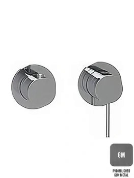 Смеситель для ванны/душа Almar на 2-3 потребителя, расположение вер/гор, цвет оружейный металл брашированный E180141.GM