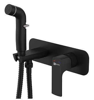 Смеситель встраиваемый Lemark LM7220BL с гигиеническим душем, черный