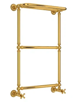 СУНЕРЖА 1386 Полотенцесушитель 860х500 золото, с полкой, нижнее подкл. 03-0281-8650