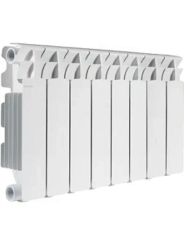 Радиатор биметаллический Fondital Plus 350/100, 8 секций, 1128Ватт, белый