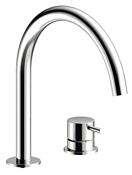 Смеситель для раковины Almar однозахватный, на 2 отверстия, высота излива 261 мм, цвет: хром E214005.CR