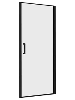 Душевая дверь ABBER AG04080B (800х1950) распашная, стекло 6мм прозрачное/черный