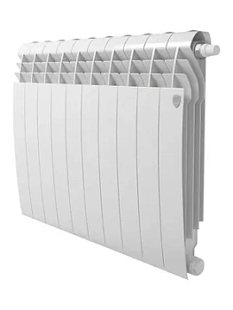 Радиатор биметаллический, 10 секций ROYAL THERMO 500 Noir Bianco Traffico, VR80 нижнее подк., НС-1506302